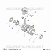 ENGINE, PISTON AND CRANKSHAFT