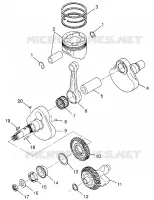 CRANKSHAFT AND PISTON  XPLORER 500 W97CD50A (4941354135D005)