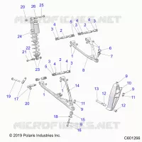 SUSPENSION, CONTROL ARMS, SPINDLE, AND SHOCK MNTG.
