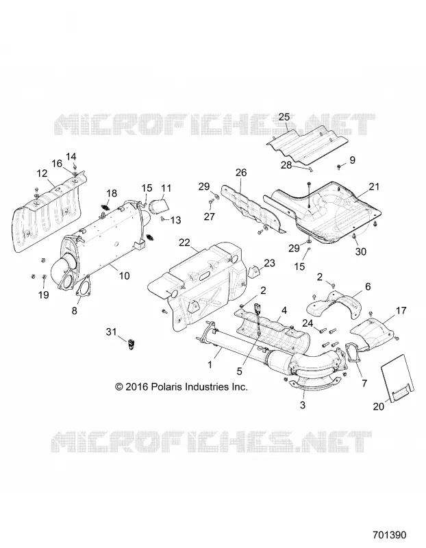 ENGINE, EXHAUST SYSTEM