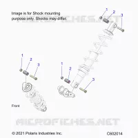 SUSPENSION, SHOCK MOUNTING, REAR SUSP.