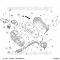 DRIVE TRAIN, CLUTCH COVER AND DUCTING
