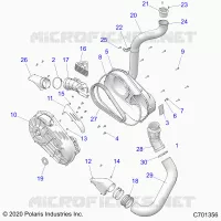 DRIVE TRAIN, CLUTCH COVER AND DUCTING