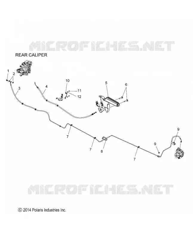 REAR BRAKE BRAKE LINE AND PARKING BRAKE