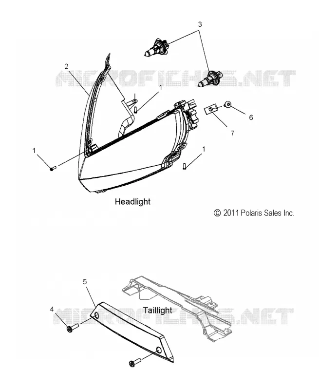 HEADLIGHT AND TAILLIGHT