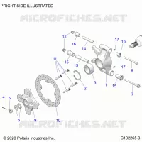REAR SUSPENSION HUBS, CARRIER AND BRAKE DISC