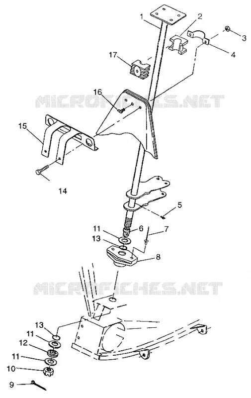 STEERING POST    MAGNUM 2X4 W97AA42A (4940704070B006)