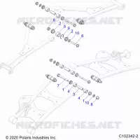 REAR SUSPENSION CONTROL ARM, MOUNTING