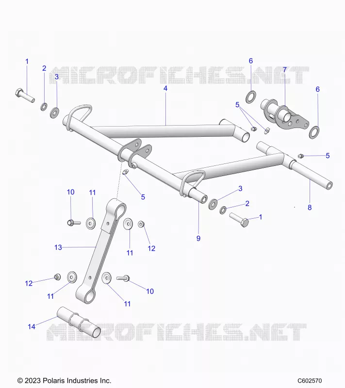 SUSPENSION, FRONT TORQUE ARM