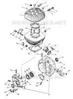 CRANKCASE AND CYLINDER 2X4 300 W947530 (4926742674C007)