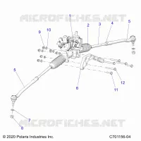 STEERING GEAR BOX W/EPS AND RELATED
