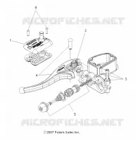 FRONT BRAKE BRAKE LEVER AND MASTER CYLINDER