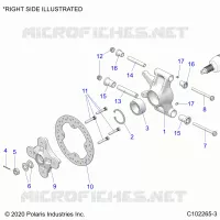REAR SUSPENSION HUBS, CARRIER AND BRAKE DISC