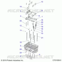 ENGINE, CYLINDER HEAD AND VALVES