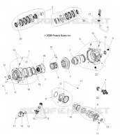 DRIVE TRAIN, FRONT GEARCASE INTERNALS (BUILT 3/05/10 AND BEFORE)