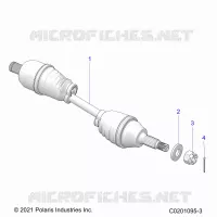 DRIVE TRAIN, HALF REAR SHAFT