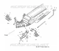 CHASSIS, CLUTCH GUARD AND FOOTRESTS (600/144 INCH)