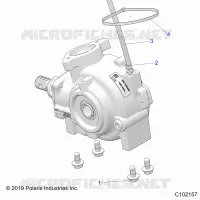 DRIVE TRAIN, GEARCASE MOUNTING, FRONT