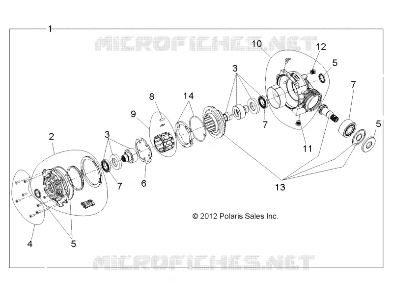 DRIVE TRAIN, FRONT GEARCASE INTERNALS