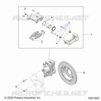 BRAKES, FRONT BRAKE CALIPER