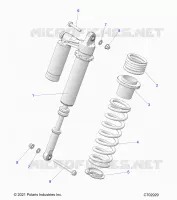 SUSPENSION, REAR SHOCK MOUNTING