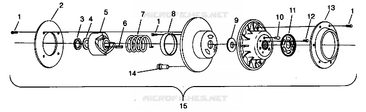 DRIVEN CLUTCH ASSEMBLY 500 EFI 0942774 AND EFI SKS 0942574 (4924982498026A)