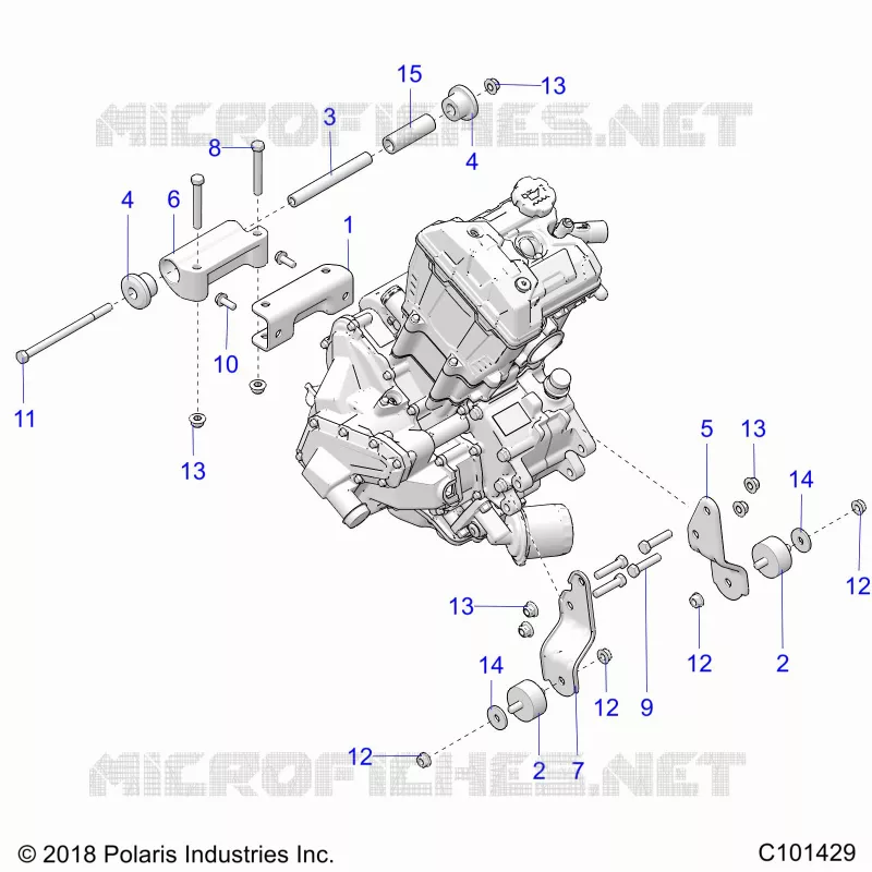 ENGINE, MOUNTING & LONG BLOCK