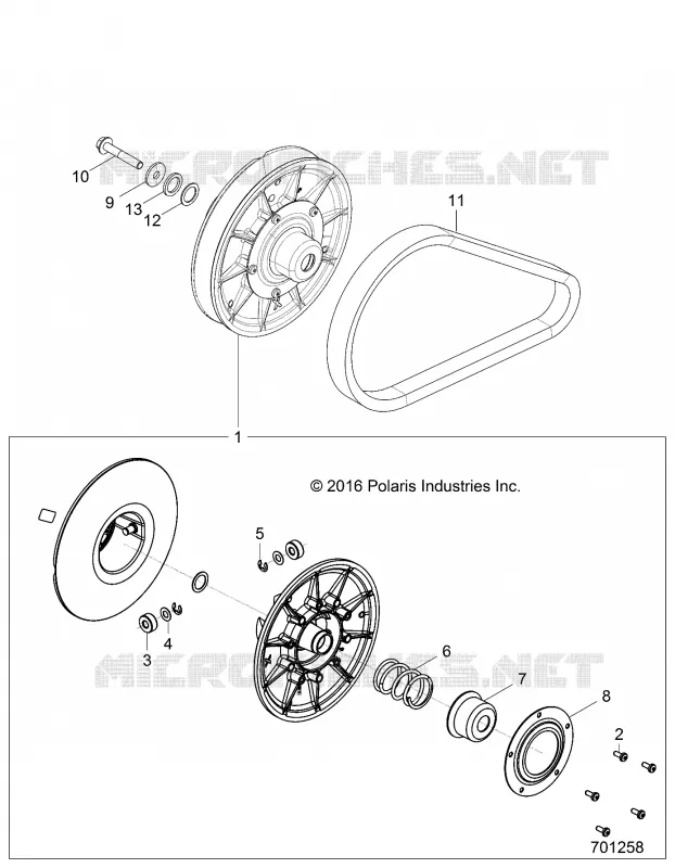 DRIVE TRAIN, SECONDARY CLUTCH