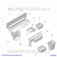 REAR BODYWORK CLOSEOFF/STORAGE (PREM PREP ROOF)