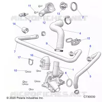 ENGINE, WATERPUMP AND BYPASS