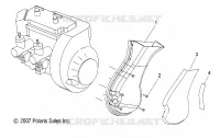 ENGINE, BLOWER HOUSING AND FAN DUCT