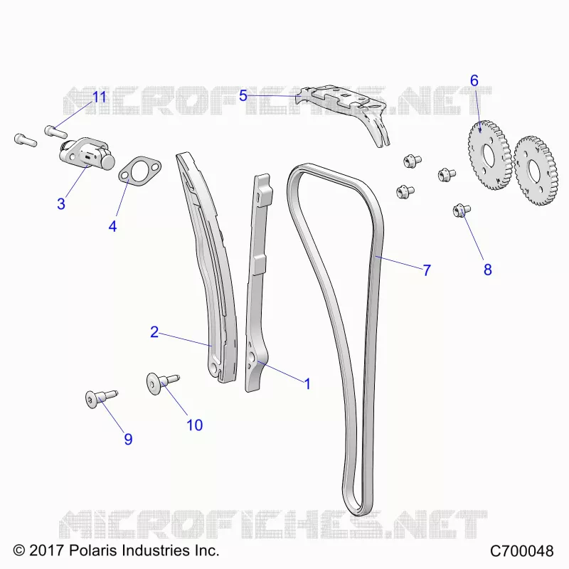 CAM CHAIN AND TENSIONER