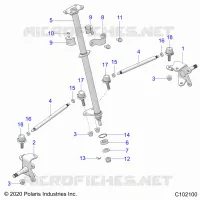 STEERING, STEERING POST  AND TIE ROD ASM