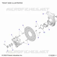 FRONT SUSPENSION HUB, CARRIER, AND BRAKE DISC