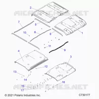 ROOF, LINER AND SEALS