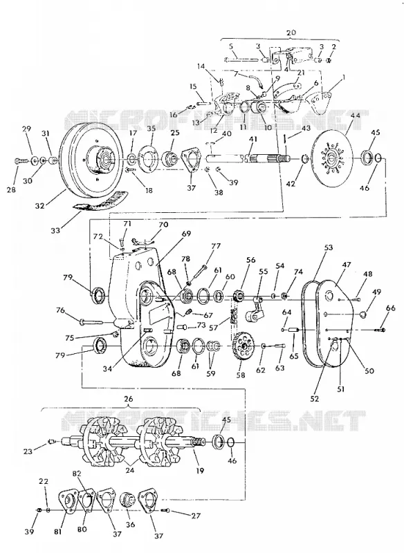 BRAKE   CHAINCASE 500 AND 500 CLASSIC FROM SERIAL NUMBER 1808615