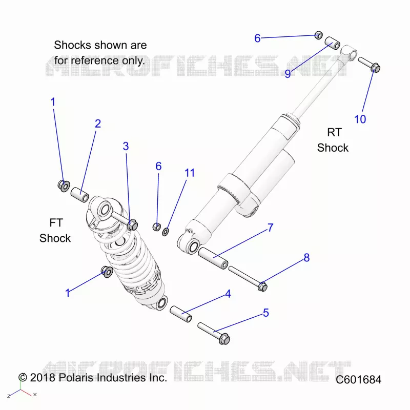 SUSPENSION, SHOCK MOUNTING, REAR SUSP.