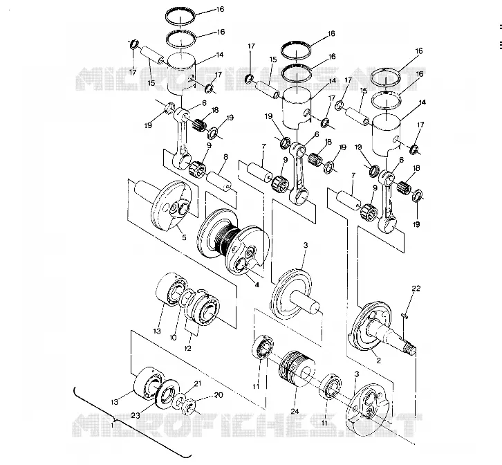 PISTON AND CRANKSHAFT 650 (4914131413030A)