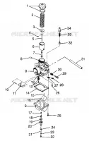 CARBURETOR 440 LC 0972760 (4938353835C009)