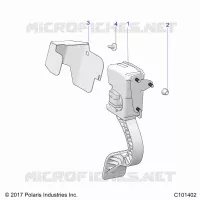 ENGINE, THROTTLE PEDAL AND MOUNT