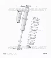 SUSPENSION, REAR SHOCK MOUNTING