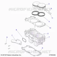 CYLINDER AND PISTON
