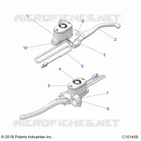 FRONT BRAKE BRAKE LEVER AND MASTER CYLINDER