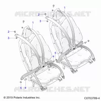 SEAT BELT MOUNTING, REAR, PREMIUM/DELUXE