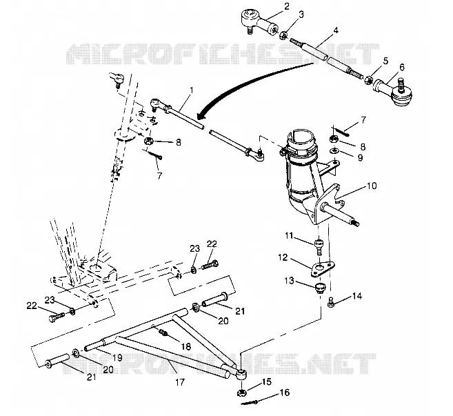 FRONT WISHBONES   STEERING TIE RODS SPORT 400L W948540 (4927232723B006)