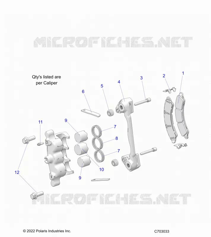 BRAKES, FRONT BRAKE CALIPER