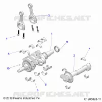 ENGINE, CRANKSHAFT AND BEARINGS