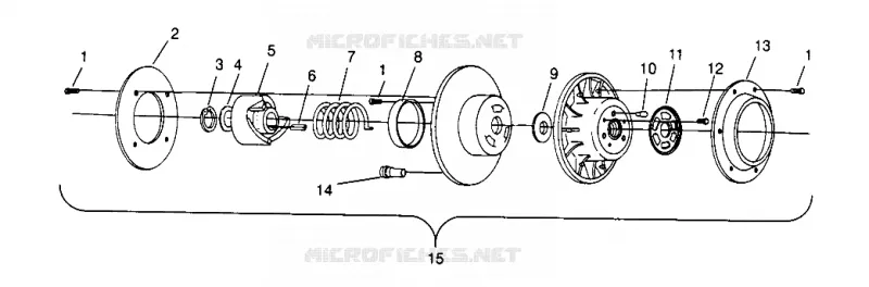 DRIVEN CLUTCH XLT TOURING 0963357 AND EUROPEAN XLT TOURING E963357 (4931923192C002)