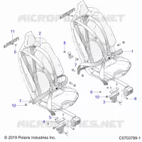 SEAT BELT MOUNTING, FRONT, PREMIUM/DELUXE