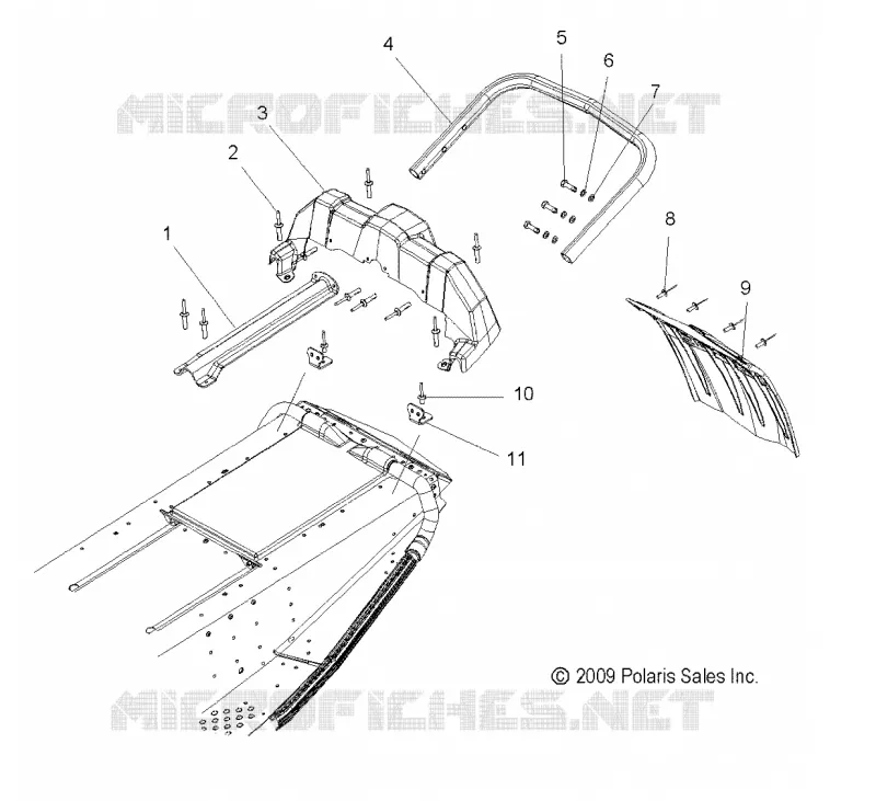 REAR BUMPER, SNOWFLAP, AND TAILLIGHT HOUSING